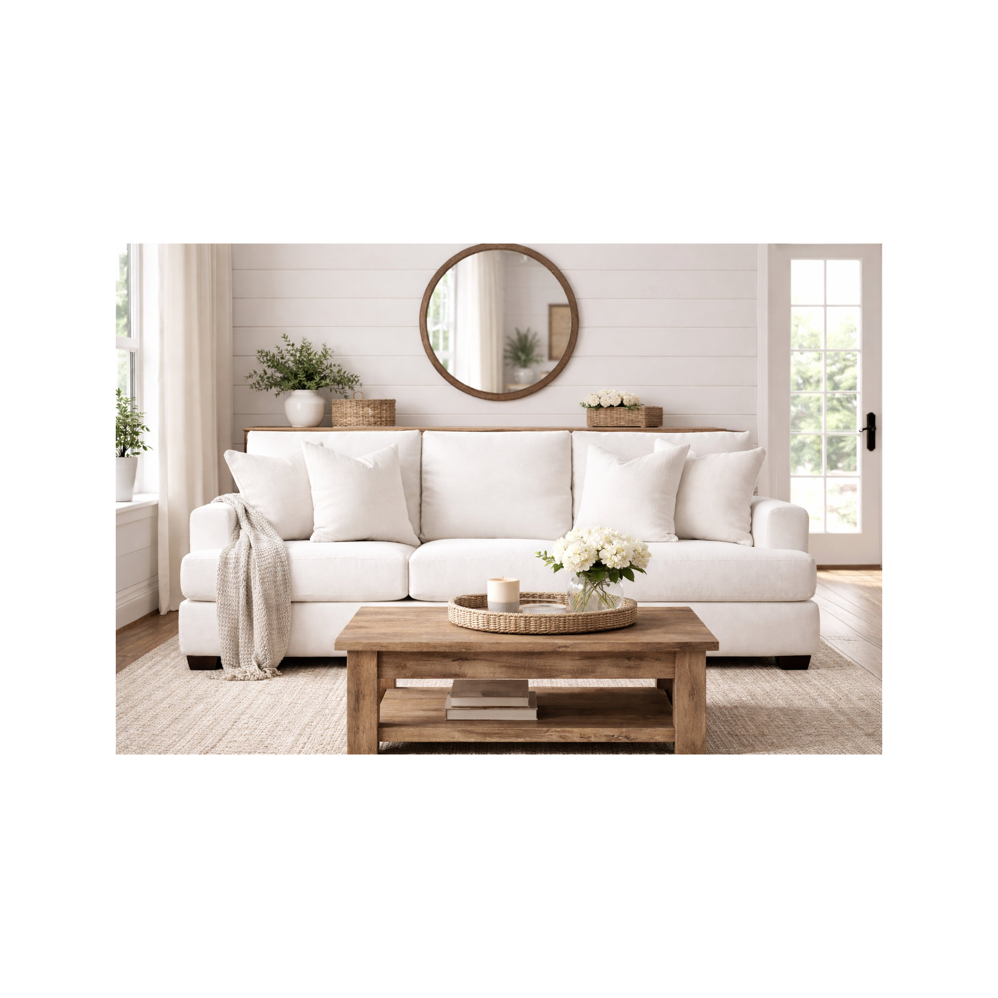 Emilio 90'' Upholstered Sofa, Macc Gray Textured Linen