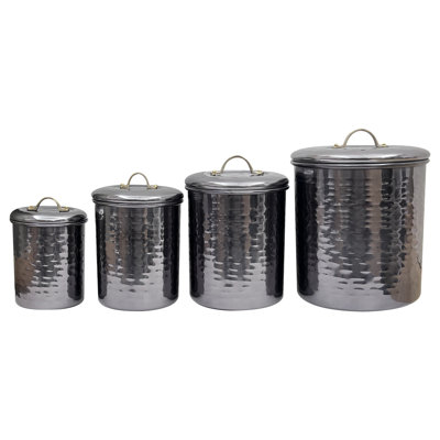 Set of 4 kitchen canisters Stainless Steel Kitchen Canister Set - Set of 4