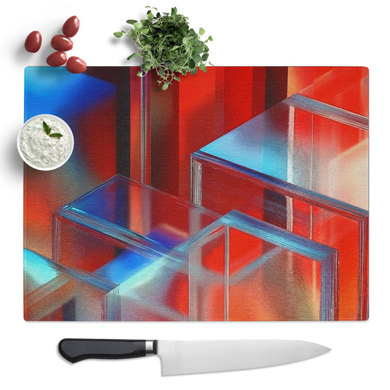 Holographic Cubes Vol.2  Glass Chopping Board