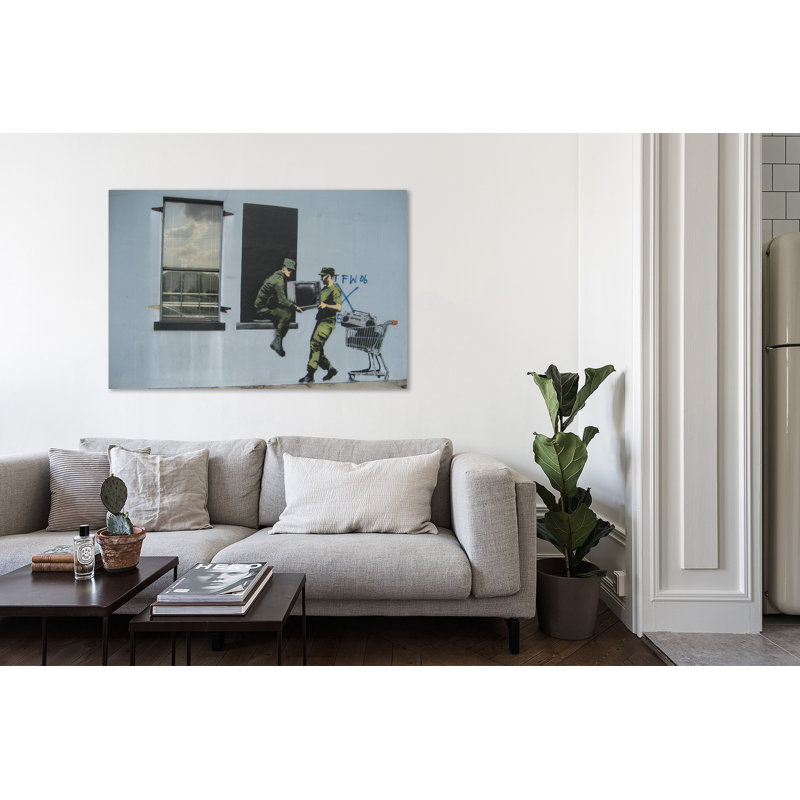 « looters », reproduction d’impression sur toile tendue, H 12 po x l 18 po x P 1,5 po