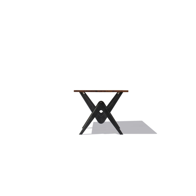 Ensemble de salle à manger 7 pièces contemporain avec table Pierre J et 6 fauteuils rembourrés