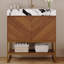 Meuble-lavabo autoportant moderne de 29,9 po avec lavabo en céramique intégré
