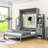Joean Multi-Function Murphy Bed with Shelves, Drawers, and LED Lights-506089337-506089342