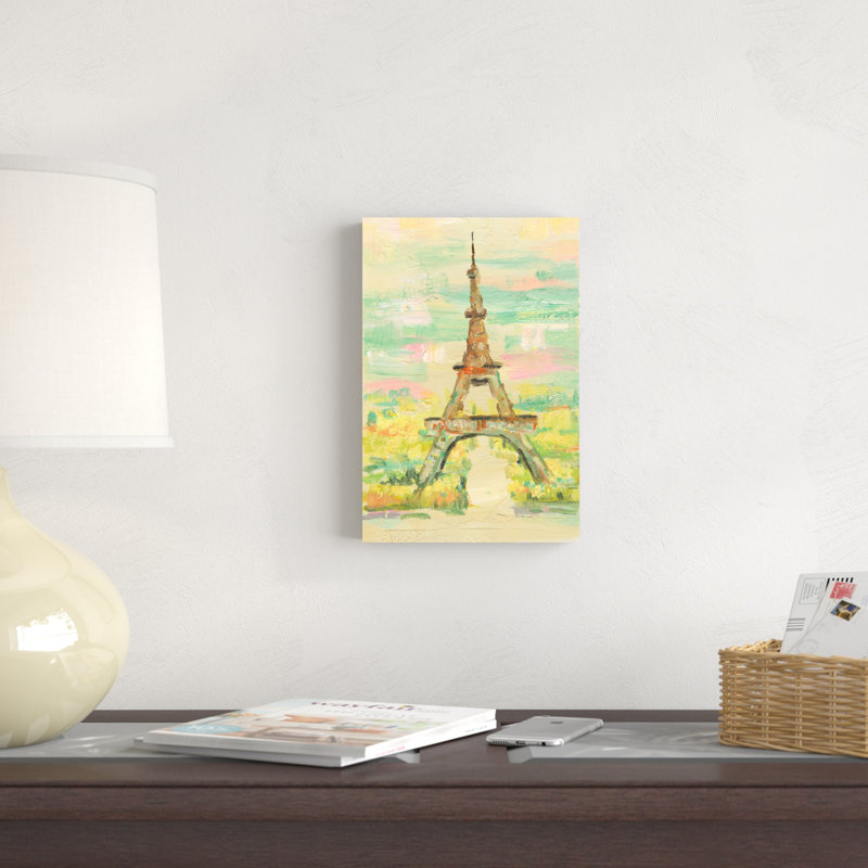 " Painted Eiffel Tower ", 12" H x 8" W