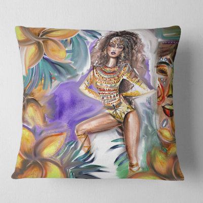 Housse et insert de coussin Tropical Amazon Warrior