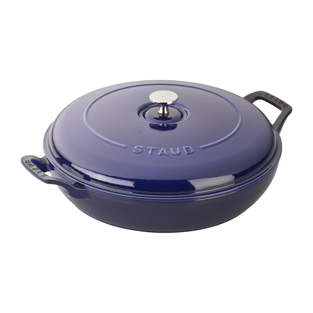 Staub Cast Iron Braiser, Dutch Oven, 3.5-Quart, Serves 3-4 Staub