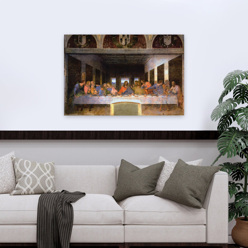 The Last Supper, 1495-1498 Classic Contemporary Wall Art Print by Leonardo Da Vinci - Wrapped Canvas Print