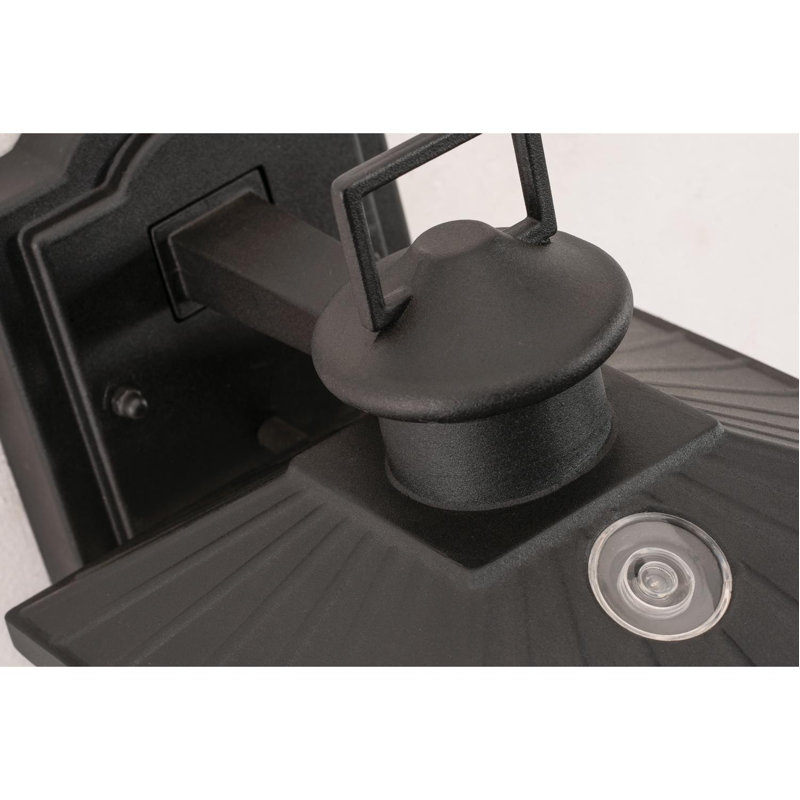 Lanterne murale d'extérieur 1 lumière noire Colworth, H 11,5 po x l 9 po x P 7 po