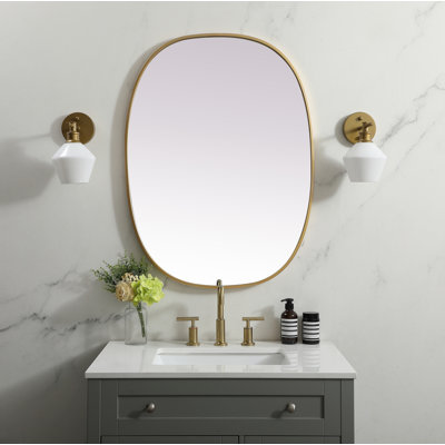 Sabine Metal Curved Oval Wall Mirror