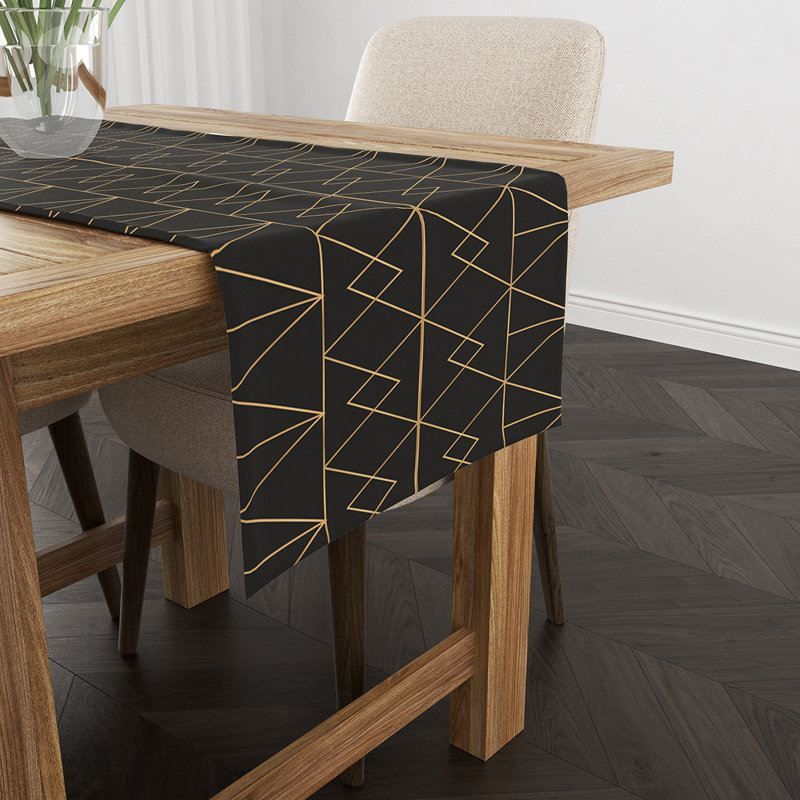 Chemin de table Ismay, Noir