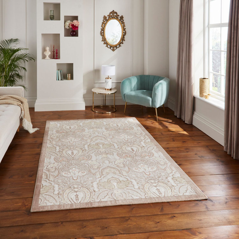 Laurence Llewelyn-Bowen Cathkin Damask Rug, Rectangle 160cm x 230cm