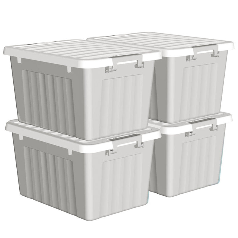 Rebrilliant Plastic Decorative Bin, 15, Grey