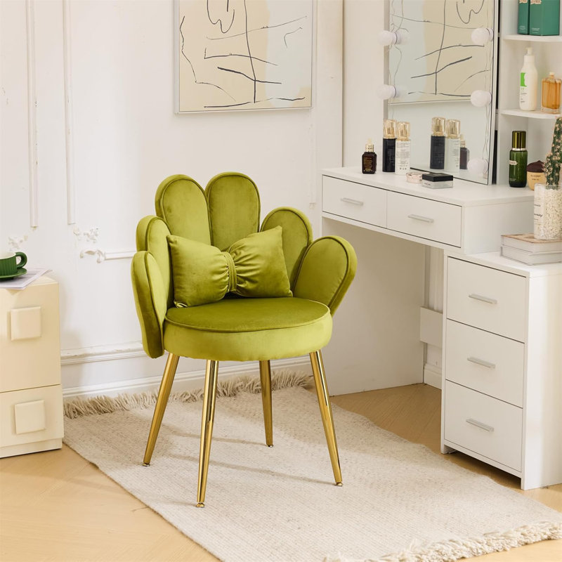 Velvet Armchair, Green Velvet