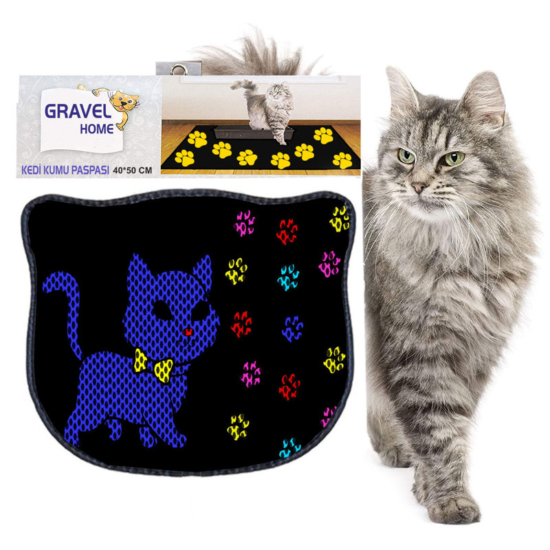 Durable Cat Litter Mat, 15.7 x 19.7 inches | 50% PVC / 50% Polyester, Machine Washable & Vacuum Friendly | Perfect for Easy Cleanup, Non-Slip Design to Keep Your Home Clean & Fresh, Ideal for Pet Owners