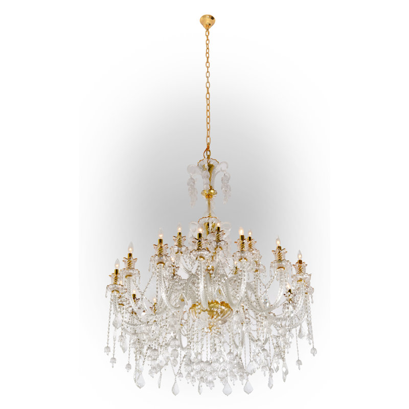 Lustre en cristal Marseille, H 60 po x l 50 po x P 50 po