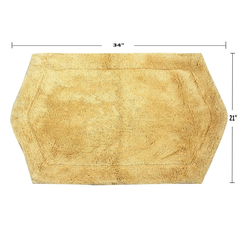 Tapis pour salle de bain Morissette, L 21 po x L 34 po, Jaune