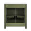 Meuble-lavabo de 30 po de couleur olive avec lavabo en céramique, portes à fermeture en douceur et conception spacieuse de 30 po avec rangement-400612510