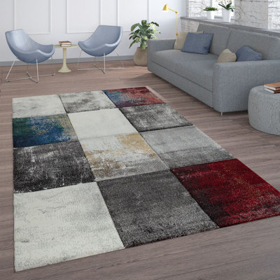 Stevens Geometric Shag Area Rug