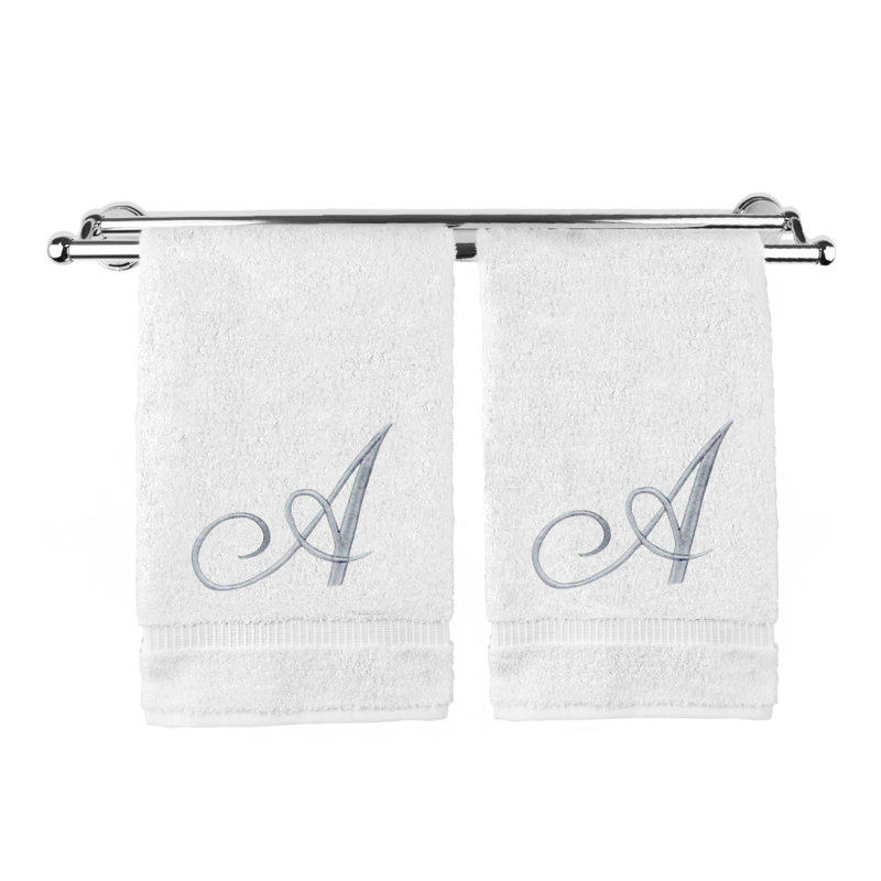 Super Plush Hand Towel, White/Silver, A
