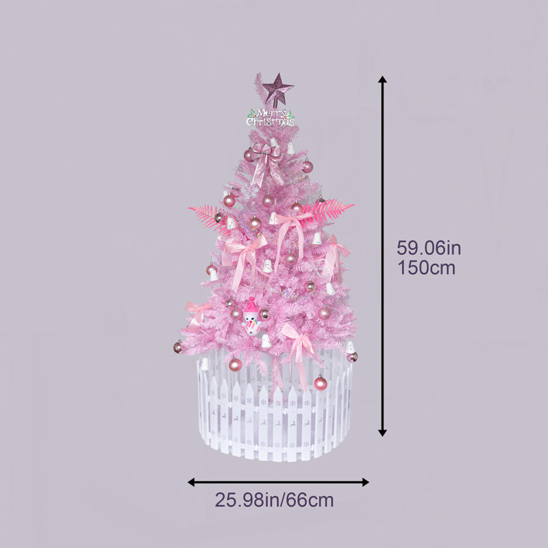 Arbre de Noël 5 pi rose, 5'