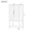 Armoire sophistiquée en placage de chêne avec plusieurs fonctions de rangement, convenant à un bureau, un vestibule, un couloir, un salon, un vestibule-2093556393