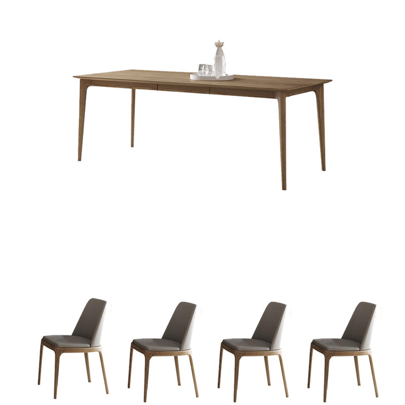 4 - Person Four Leg Dining Set, 29.53"H x 70.87"L x 35.43"W