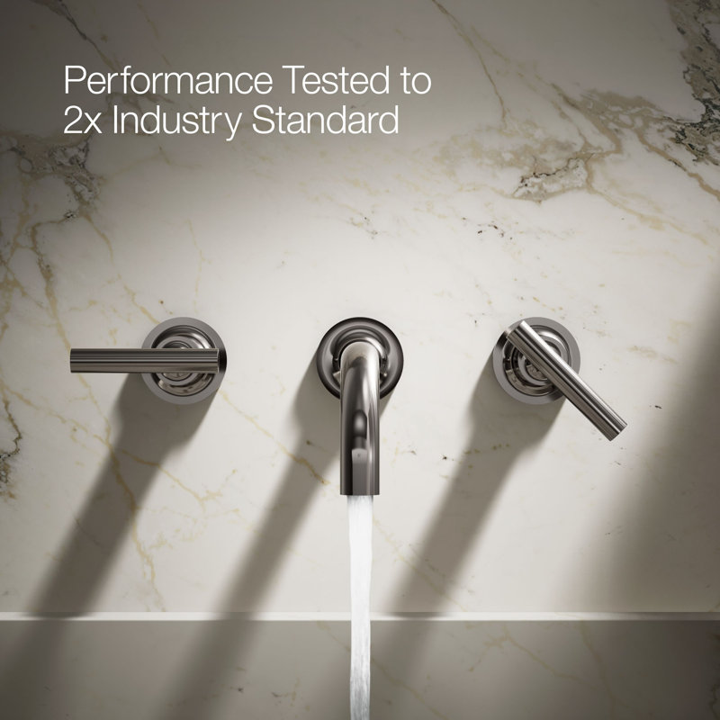 Purist® Wall Mounted Bathroom Faucet, Vibrant Titanium, Lever Handle