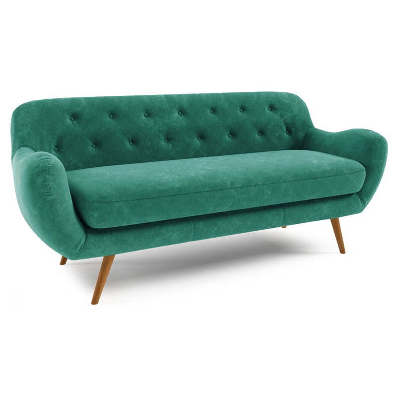 Jefferson 3 Seater Sofa, Emerald Green