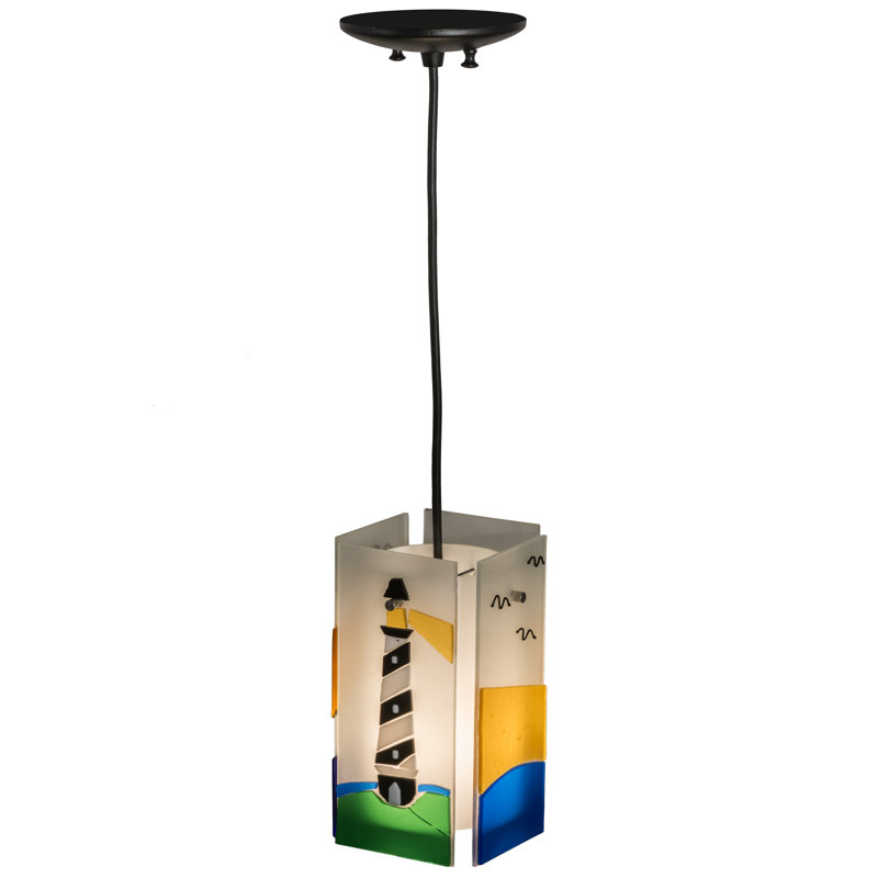Luminaire suspendu rectangulaire simple à 1 lumière Enid