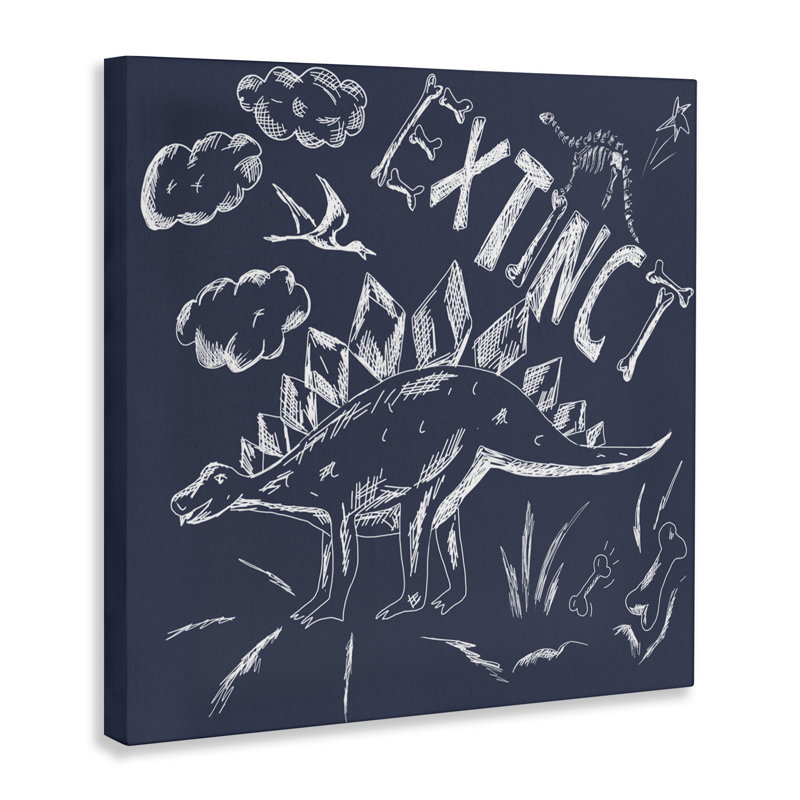 Toile de dinosaure éteinte, par HUE et MI et Sangita, H 30 po x l 30 po