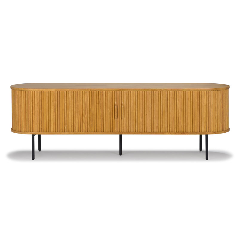 Crédence de rangement l 71 po Jainub, Naturel