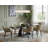 Extendable Glass Top Metal Base Dining Table