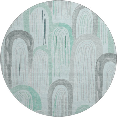 Premium Machine Washable Harjo AMF1588 Geometric Rug