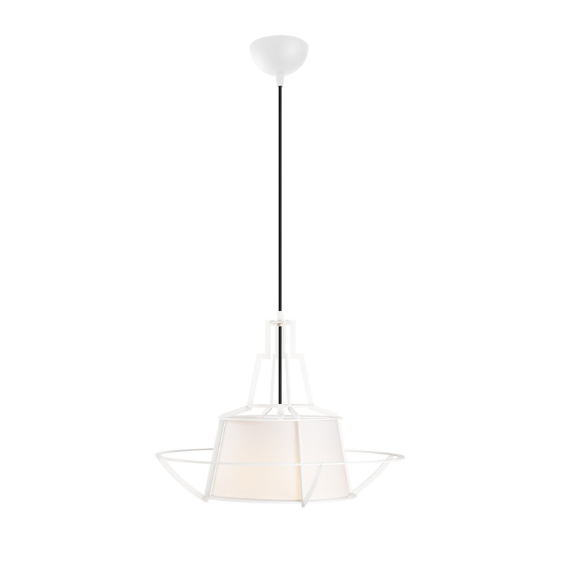 1 - Light White/Black Single Pendant