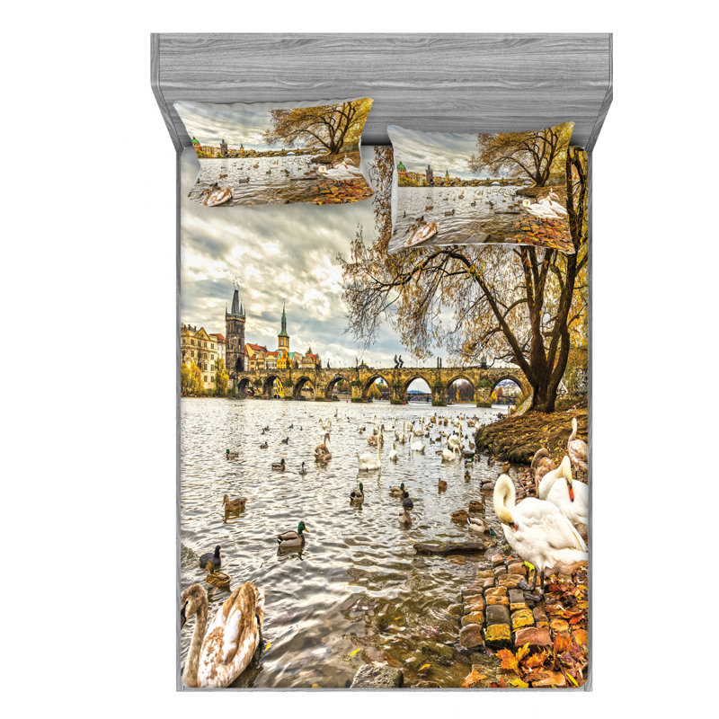 Microfiber Sheet Set, Queen Sheet Set with Fitted Sheet