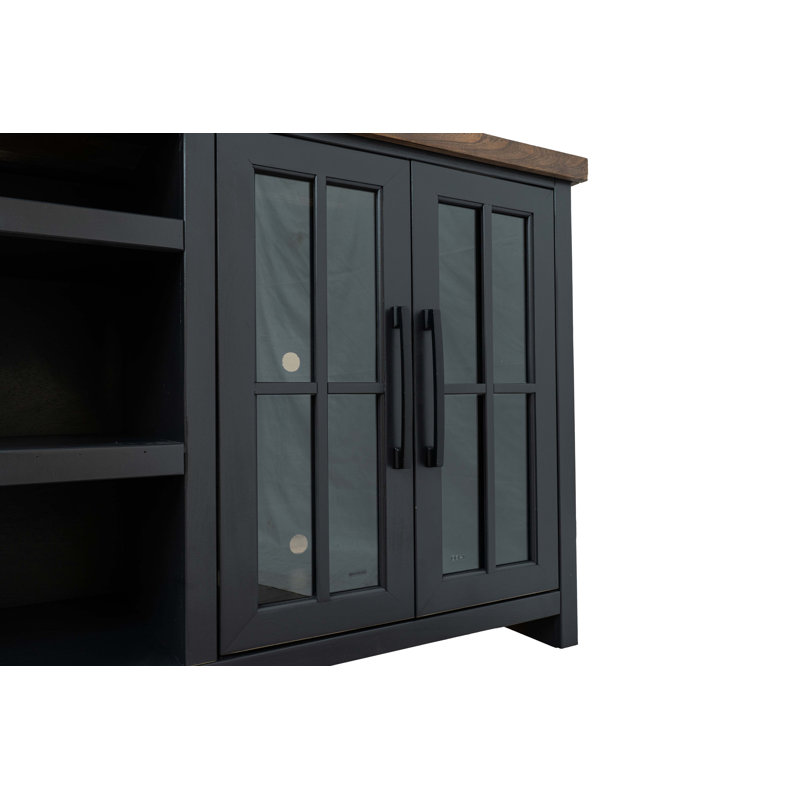 Brixham 96 inch TV Stand Console for TVs up to 100 inches, No Assembly Required, Two-Tone Finish