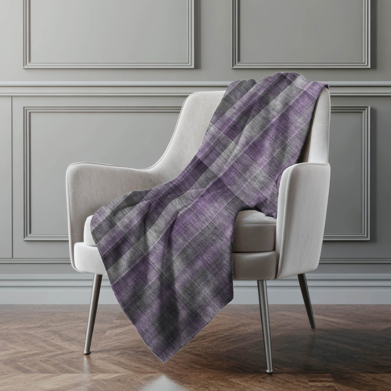 Jeté en sherpa Addison, Carreauté mauve