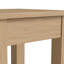Natural Solid Wood End Table With Diamond Pastoral Pattern Inlay Design, Concealed Handle Drawer Nightstand -452198325