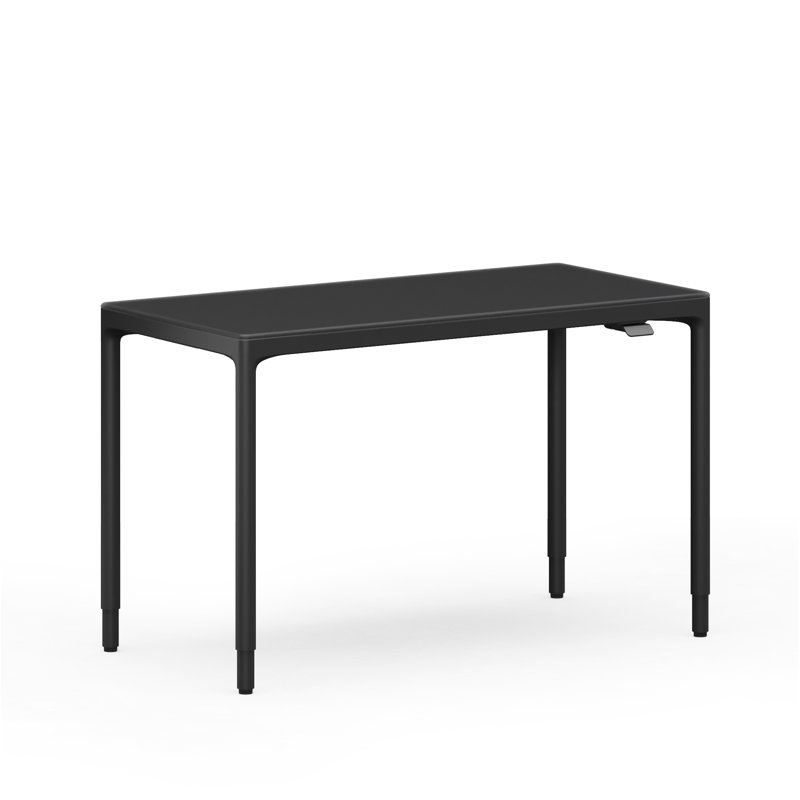 Luma Office - Lift Desk - 48" x 24" - Black, Black, 27 " H x 48" W x 24" D