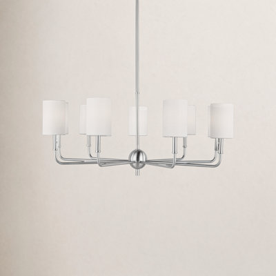 Rowley 36" W 9-Light Steel Dimmable Chandelier