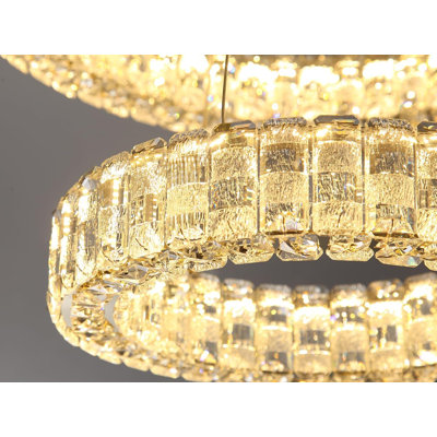 Lustre en cristal moderne à intensité variable