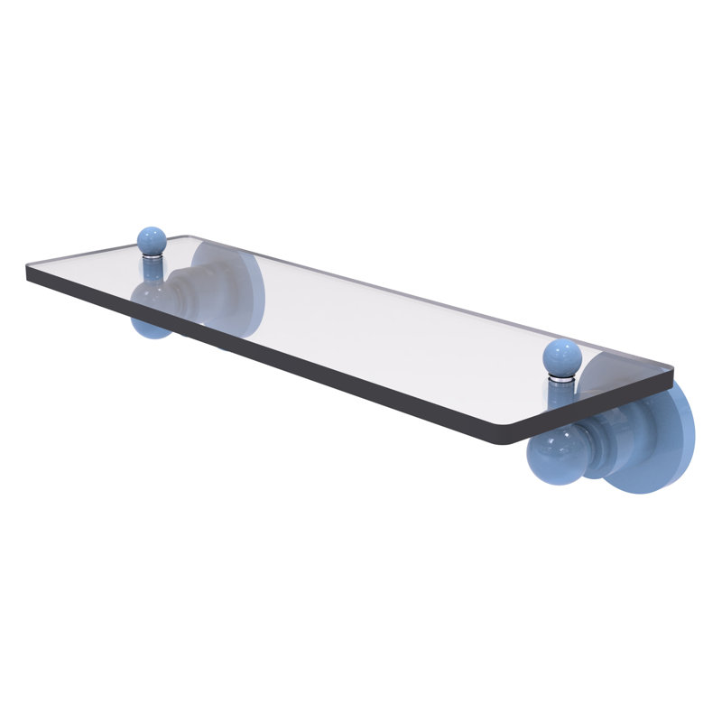 Astor Place Floating Shelf, 3" H x 16" W x 5" D, Flat Troll Blue