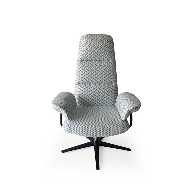 Arletta Upholstered Swivel Armchair, White