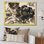 Fleur d'œillet bleu doré II sur toile