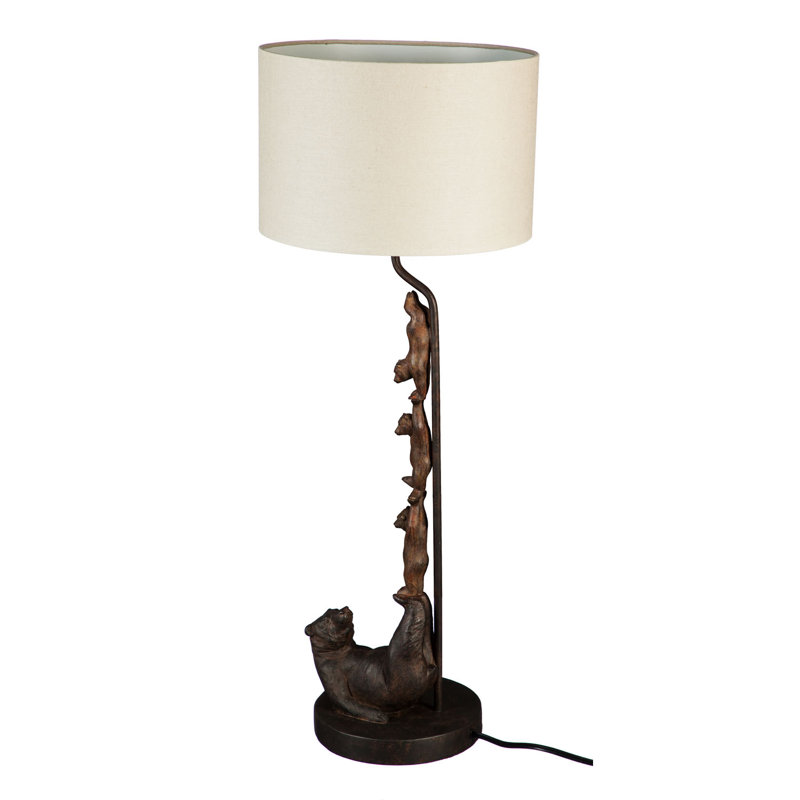 Lampe de table en résine famille ours 32 po