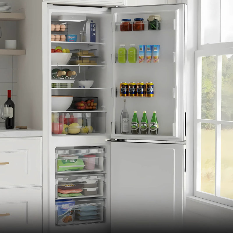 Conserv 11cf Bottom Freezer Refrigerator 24in w/ WINE RACK Stainless 110V			