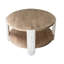 Table basse 31,5 x 31,5 x 17,7 po en bois au fini brun naturel