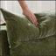 Chaise longue simple avec dossier, entièrement compressée pour le salon et la chambre à coucher, polyester, vert-825721552