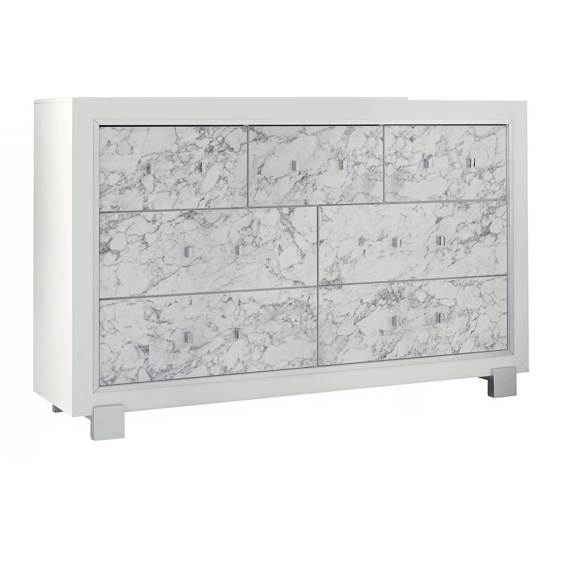 Commode de chambre à coucher avec tiroir en marbre