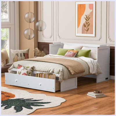 Murphy Bed With USB Port And Large Drawer, Ideal For Space-Saving And Comfortable Sleeping In Any Room